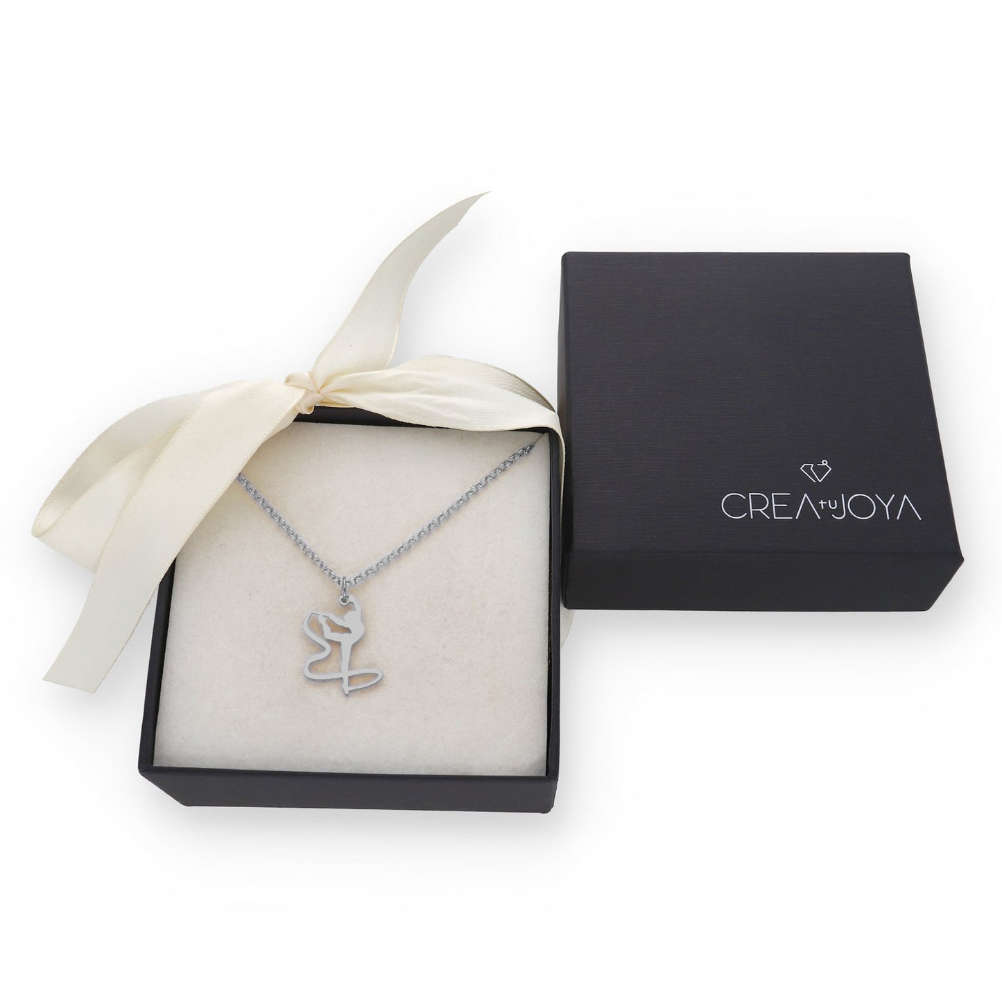 Collar con Colgante de Gimnasia Artística en Plata de Ley 925