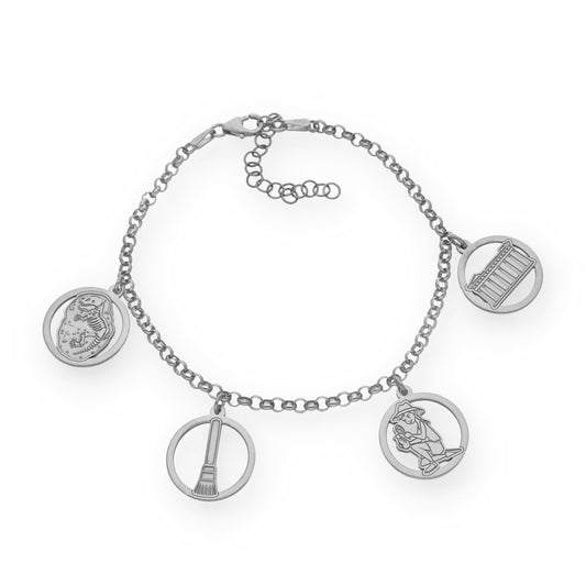 Pulsera Charms de Arqueología en Plata de Ley 925