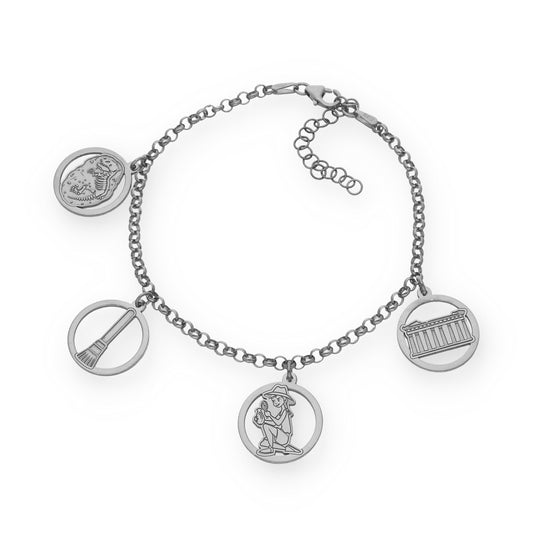 Pulsera Charms de Arqueología en Plata de Ley 925