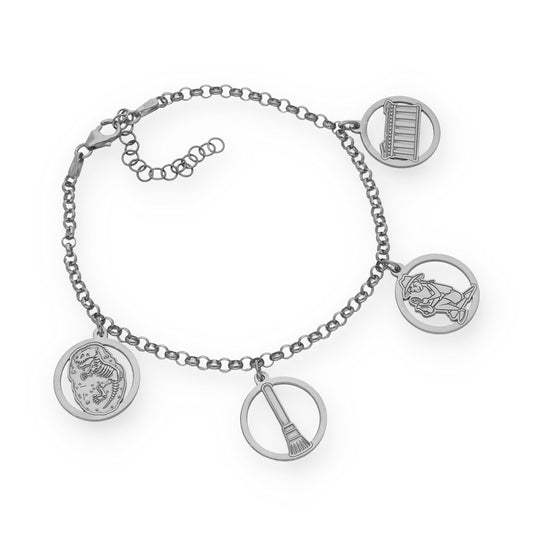 Pulsera Charms de Arqueología en Plata de Ley 925