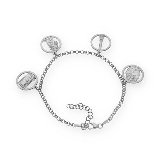 Pulsera Charms de Arqueología en Plata de Ley 925