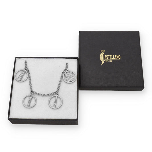 Pulsera Charms de Esteticista en Plata de Ley 925