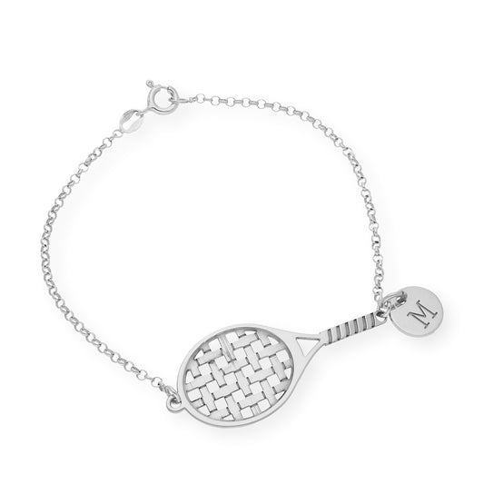 Pulsera Raqueta de Tenis en Plata de Ley 925