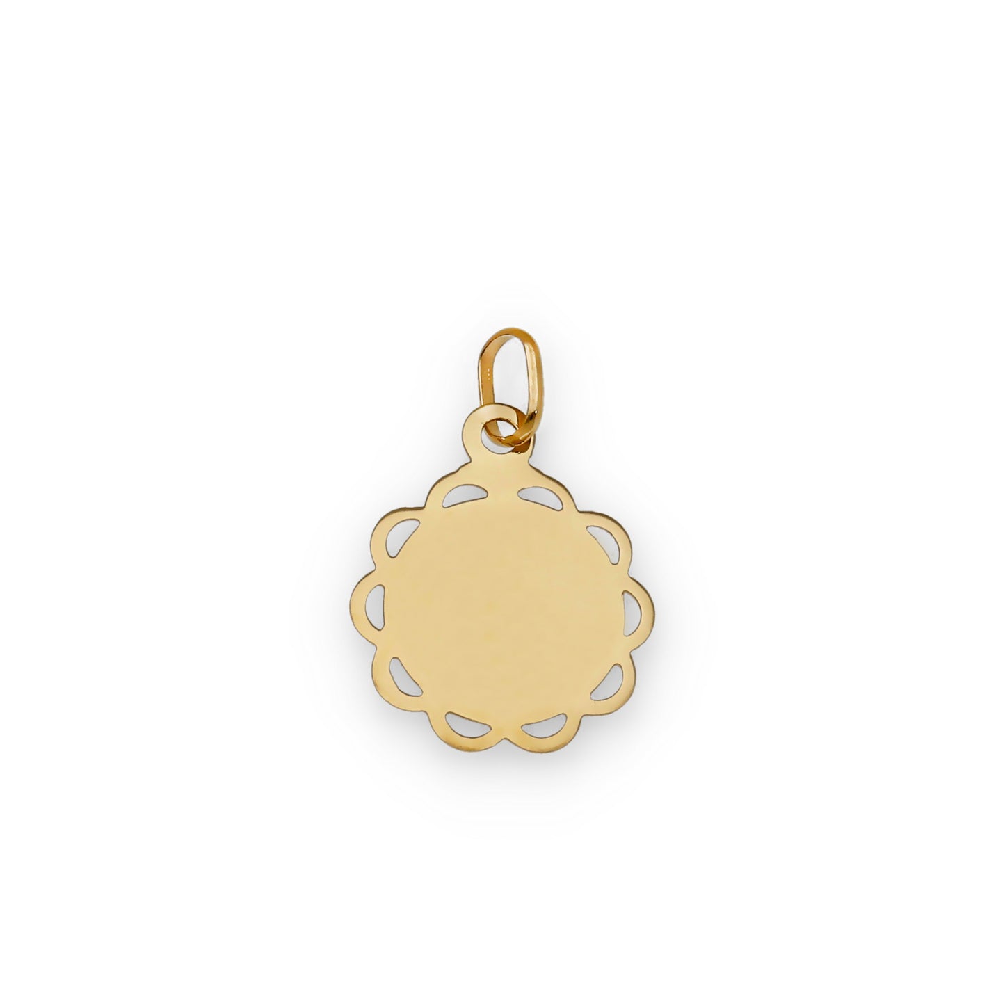 Medalla Virgen Niña en Oro 18K Redonda