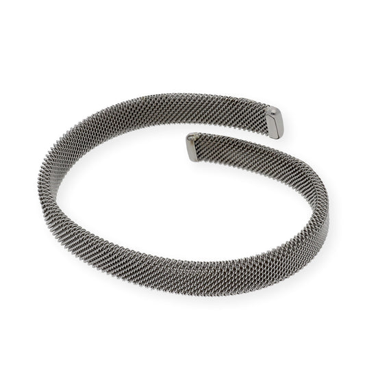 Pulsera Rígida en Acero en Oro de ley 18k