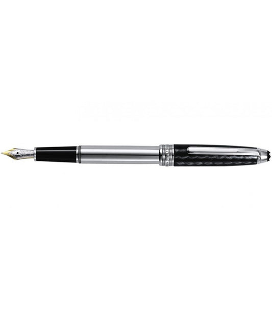 Pluma Montblanc Meisterstuck Solitaire Carbon Steel Classique Fountain Pen 05826