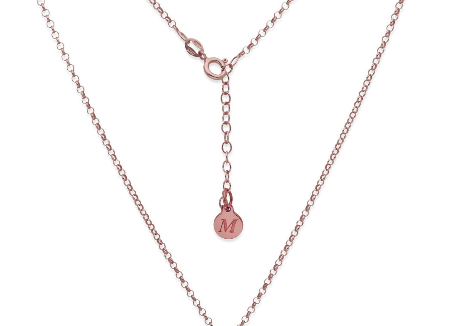 Collar con Colgante Origami Zorro en Plata de Ley 925 con Baño de Oro Rosa 18k
