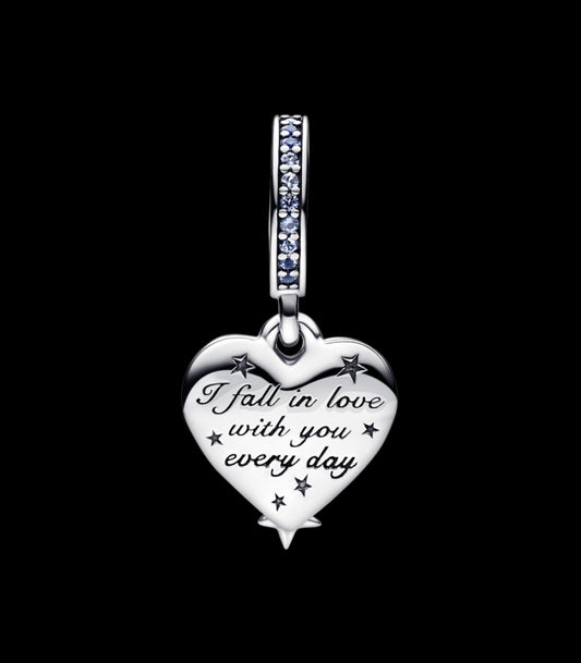 Charm Pandora Doble Corazón Estrella Fugaz 792356C01