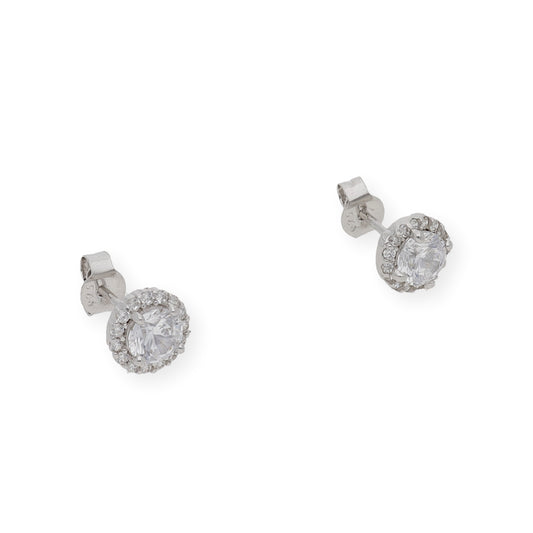 Pendientes de Plata con Piedras de Circonitas