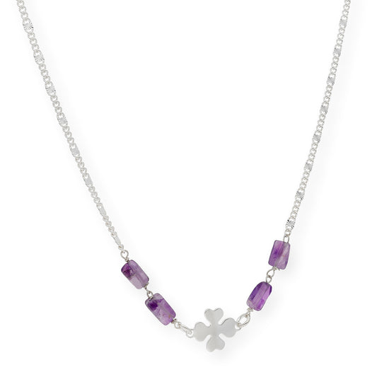 Gargantilla con Amatista en Plata de Ley 925