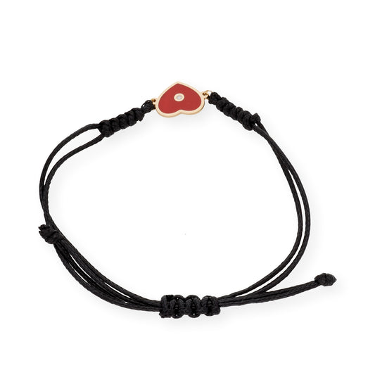 Pulsera Marlene Modelo Corazón en Plata 925 y Esmalte con Diamante