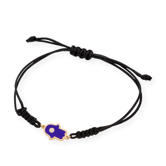 Pulsera Marlene Modelo Mano de Fátima en Plata 925 y Esmalte con Diamante