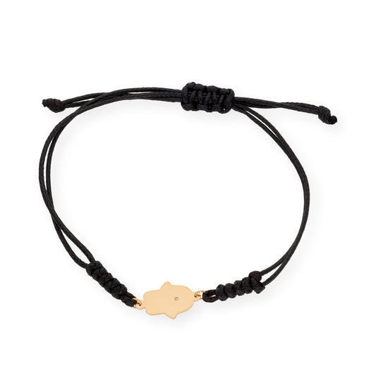 Pulsera Marlene Modelo Mano de Fátima en Plata 925 y Esmalte con Diamante