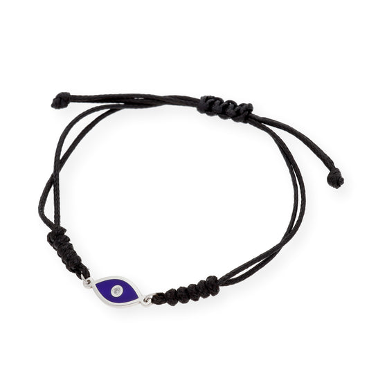 Pulsera Marlene Modelo Ojo Turco en Plata 925 y Esmalte con Diamante