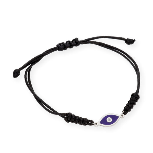 Pulsera Marlene Modelo Ojo Turco en Plata 925 y Esmalte con Diamante