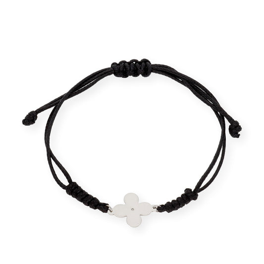 Pulsera Marlene Modelo Floral en Plata 925 y Esmalte con Diamante