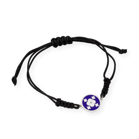 Pulsera Marlene Modelo Trébol en Plata 925 y Esmalte con Diamante