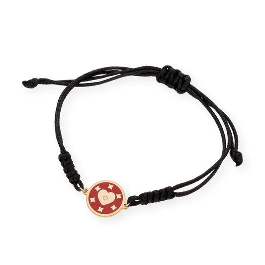 Pulsera Marlene Modelo Heard en Plata 925 y Esmalte con Diamante