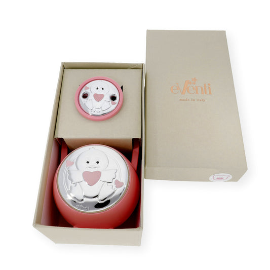 Set Pinza con Porta Chupete Pato de Color Rosa