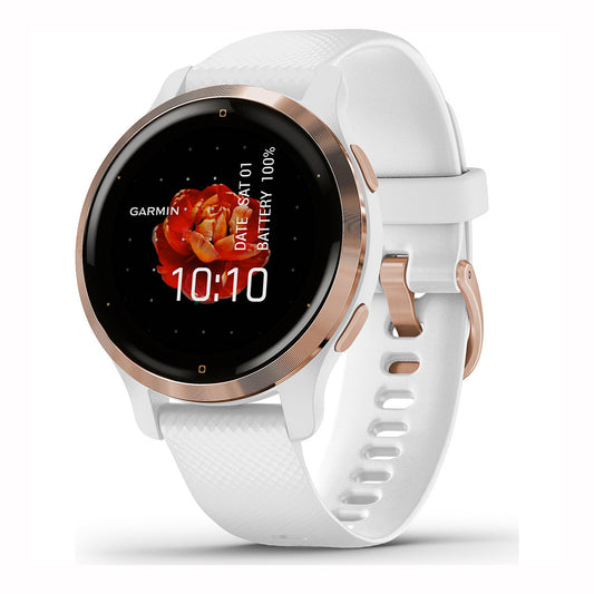 Reloj Garmin Venu 2S Rose Gold y Correa Blanca 010-02429-13