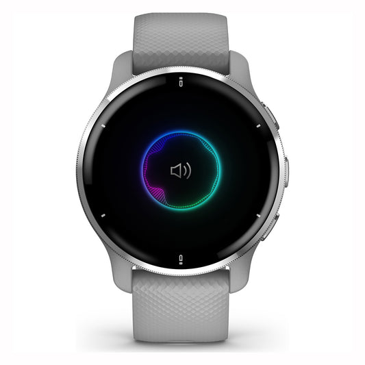 Reloj Garmin Venu 2 Plus Plateado y Correa Gris 010-02496-10