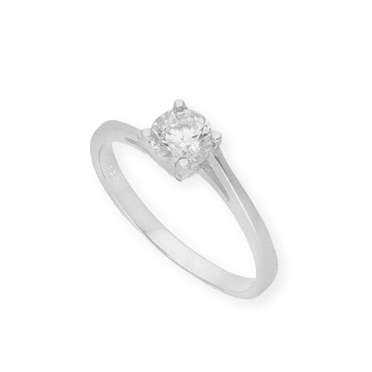 Solitario de Compromiso en Oro y Diamante Certificado