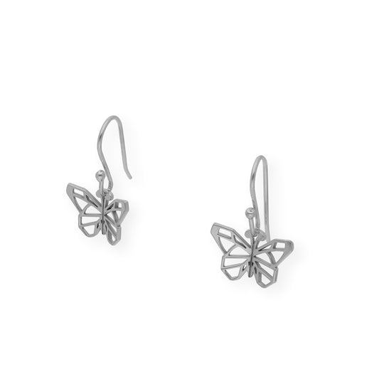 Pendientes Origami Mariposa en Plata de Ley 925