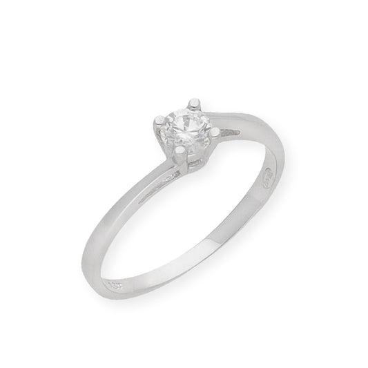 Solitario de Compromiso en Oro y Diamante Certificado