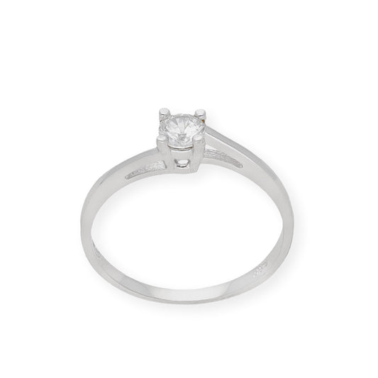 Solitario de Compromiso en Oro y Diamante Certificado