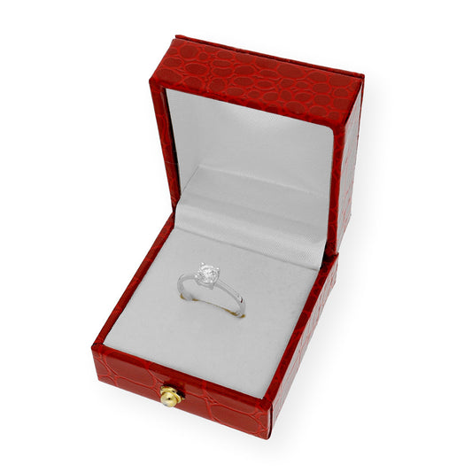 Solitario de Compromiso con Diamantes Certificado y Oro 18K
