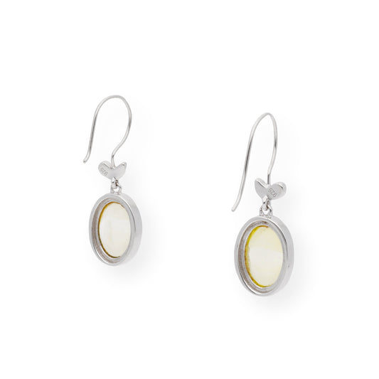 Pendientes Esferas en plata de ley 925 con Topacios Limón