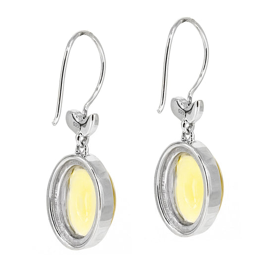 Pendientes Esferas en plata de ley 925 con Citrinos