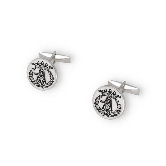 Gemelos Insignia Profesional de Arquitectura en Plata de Ley 925