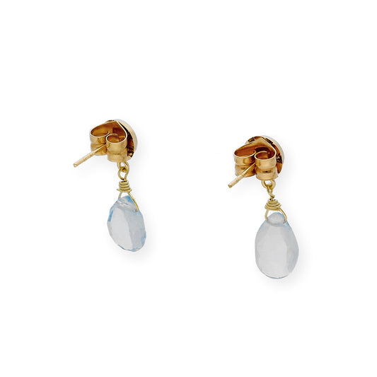 Pendientes Limón Oro Amarillo 18K con Diamantes y Topacio Azul