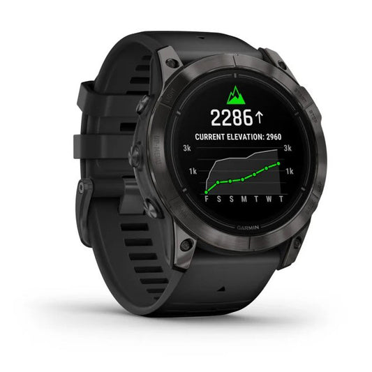 Reloj Garmin epix PRO (Gen 2) Sapphire | 51mm Titanio DLC Gris Carbón con correa negra 010-02804-01