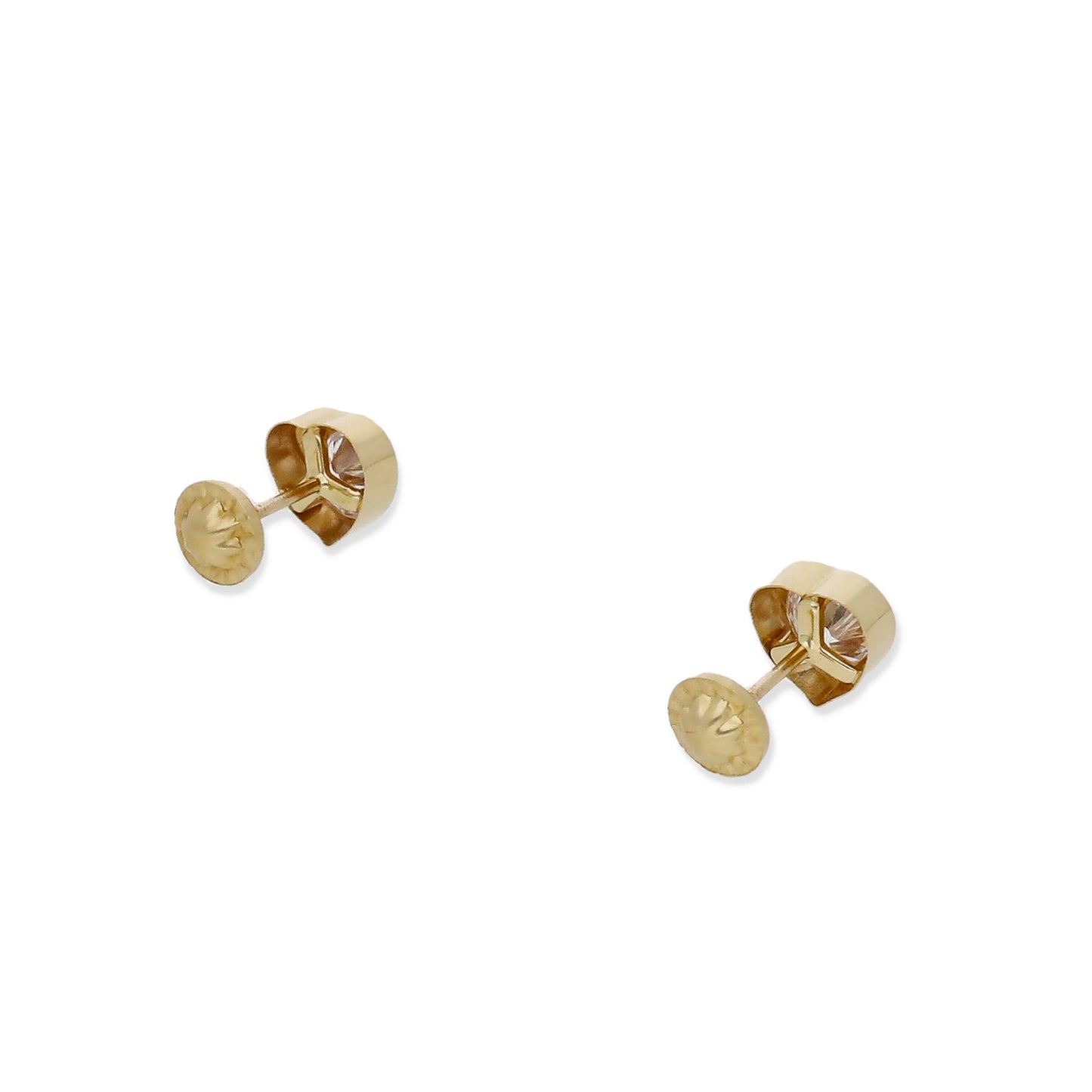 Pendientes Bebé Corazón Oro y Circonitas 4.00 mm
