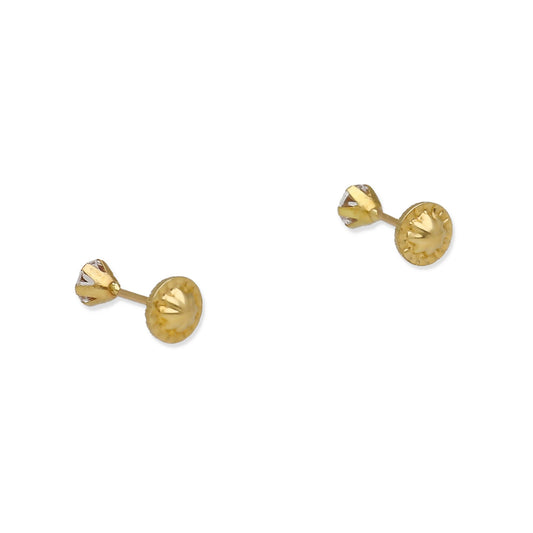 Pendientes Bebé en Oro de Ley 18K con Circonita 4.00 mm