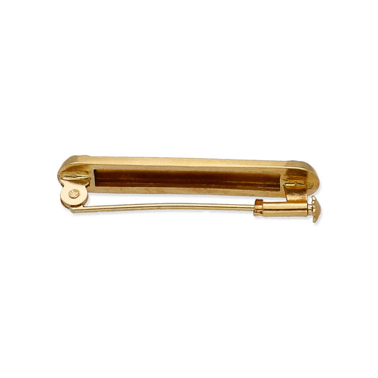 Imperdible Bebé de Barra Mate con Bordes Redondeados en Oro Amarillo 18K