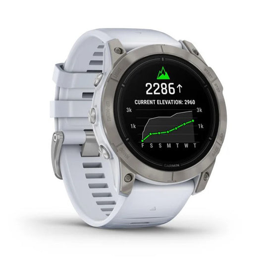 Reloj Garmin epix PRO (Gen 2) Sapphire | 51mm Titanio con correa blanca 010-02804-11