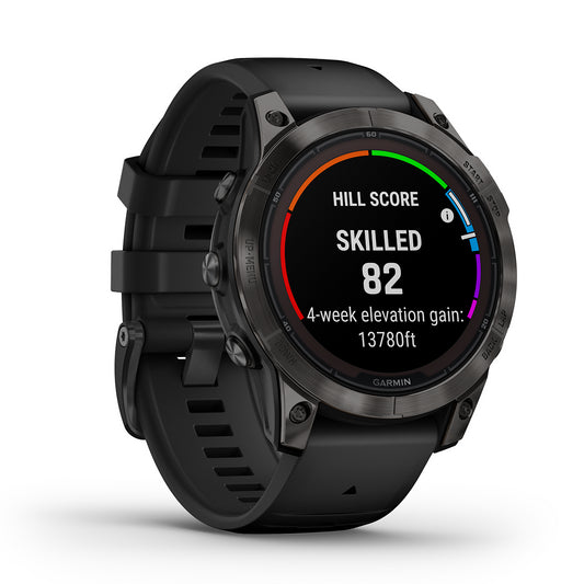 Reloj Garmin Fenix 7 PRO Sapphire Solar Gris carbón DLC correa negra 010-02777-11