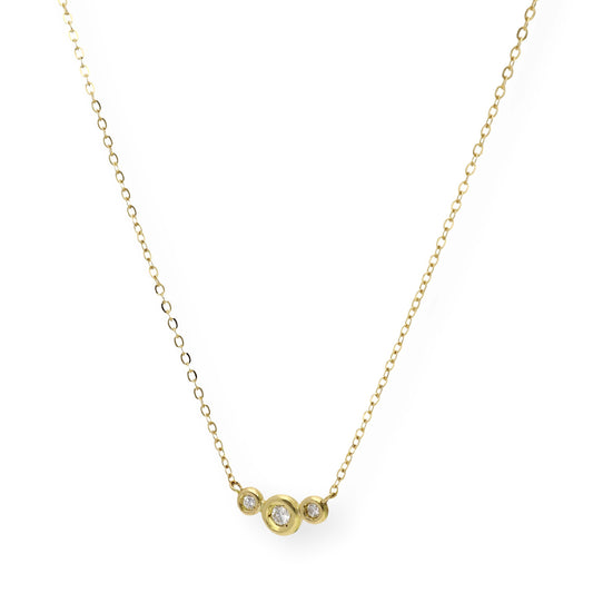 Collar Trio en Oro 18K con Diamantes