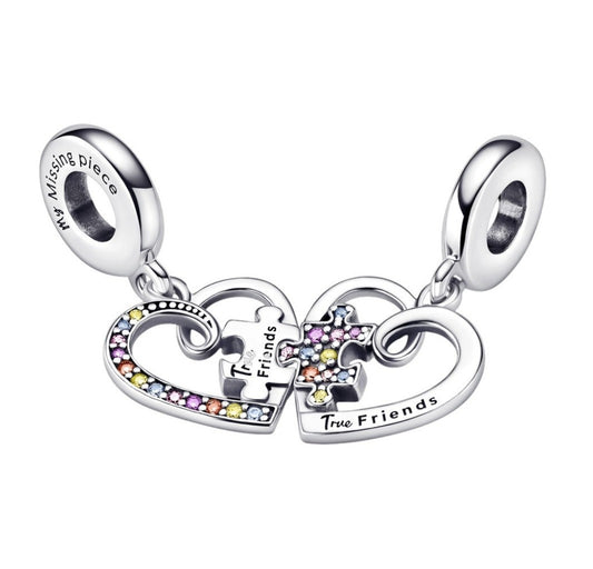 Charm Colgante Divisible Puzzle Corazones de la Amistad 792239C01