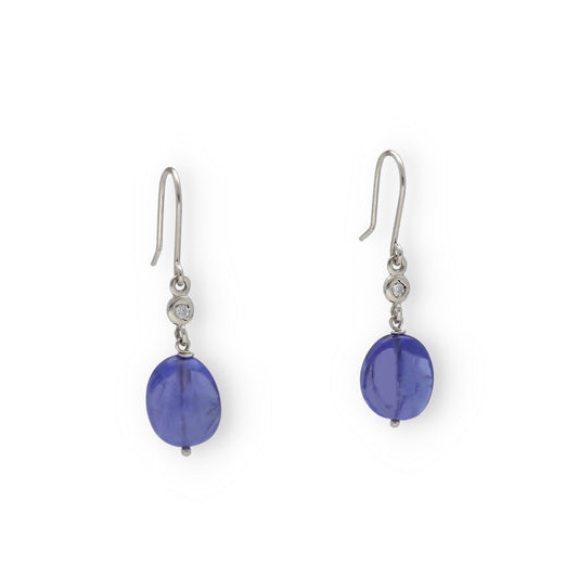 Pendientes Iris de Oro 18k con Diamantes y Tanzanita
