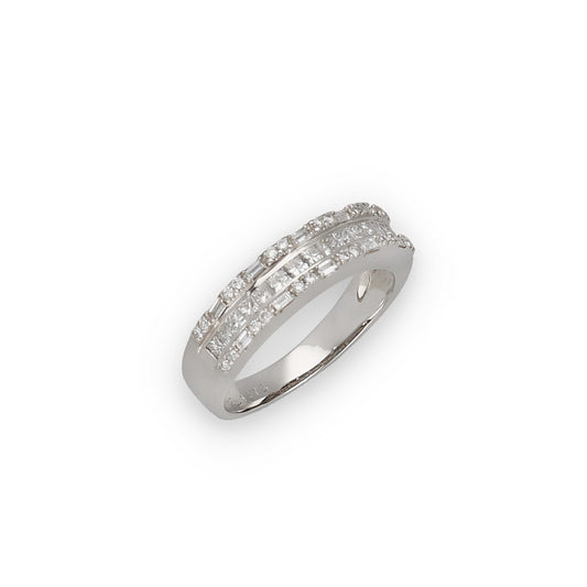 Anillo de compromiso Itziar en Oro Blanco 18k y Diamantes