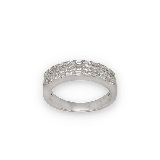 Anillo de compromiso Itziar en Oro Blanco 18k y Diamantes