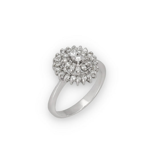 Anillo Begoña en Oro Blanco 18k y Diamantes