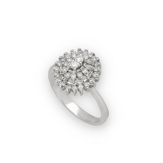Anillo Begoña en Oro Blanco 18k y Diamantes