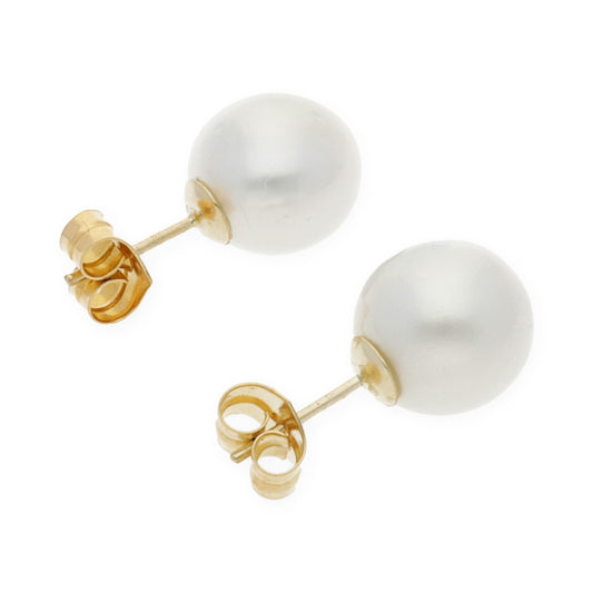 Pendientes de Perlas Australianas de los Mares del Sur y Oro de Ley