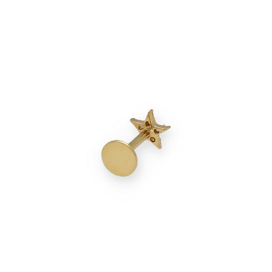 Piercing de Estrella en Oro de Ley y Diamantes