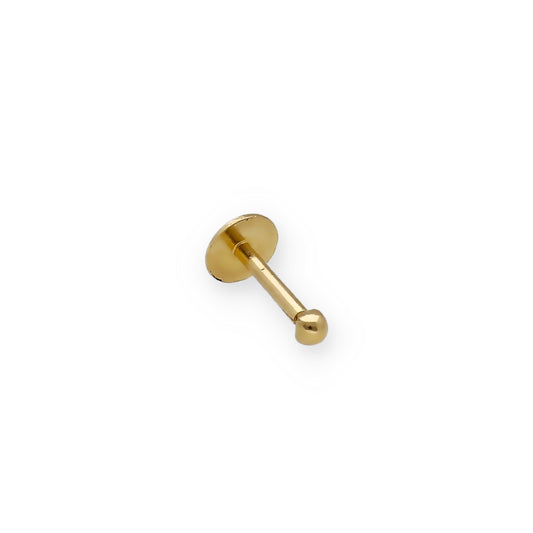 Piercing Bola de Oro 18k para Oreja o Lengua
